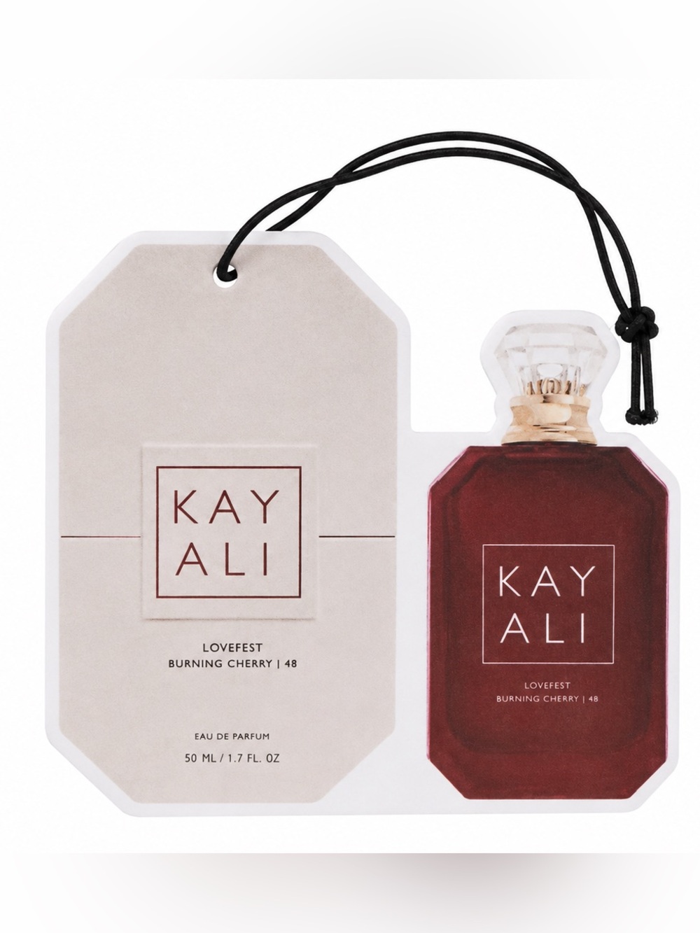 Kayali Lovefest Burning Cherry 48 Perfume Card Air Freshener NWT